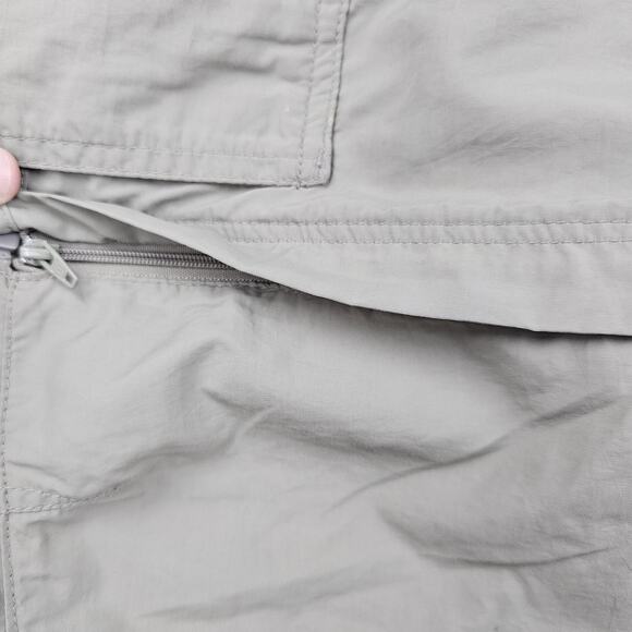 REI Pants Womens 12 Khaki Convertible Zip Off Hiking Nylon Cargo UPF 50+ Outdoor - Picture 2 of 8